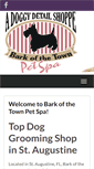 Mobile Screenshot of barkofthetownpetspa.com