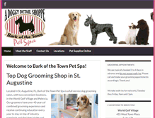 Tablet Screenshot of barkofthetownpetspa.com